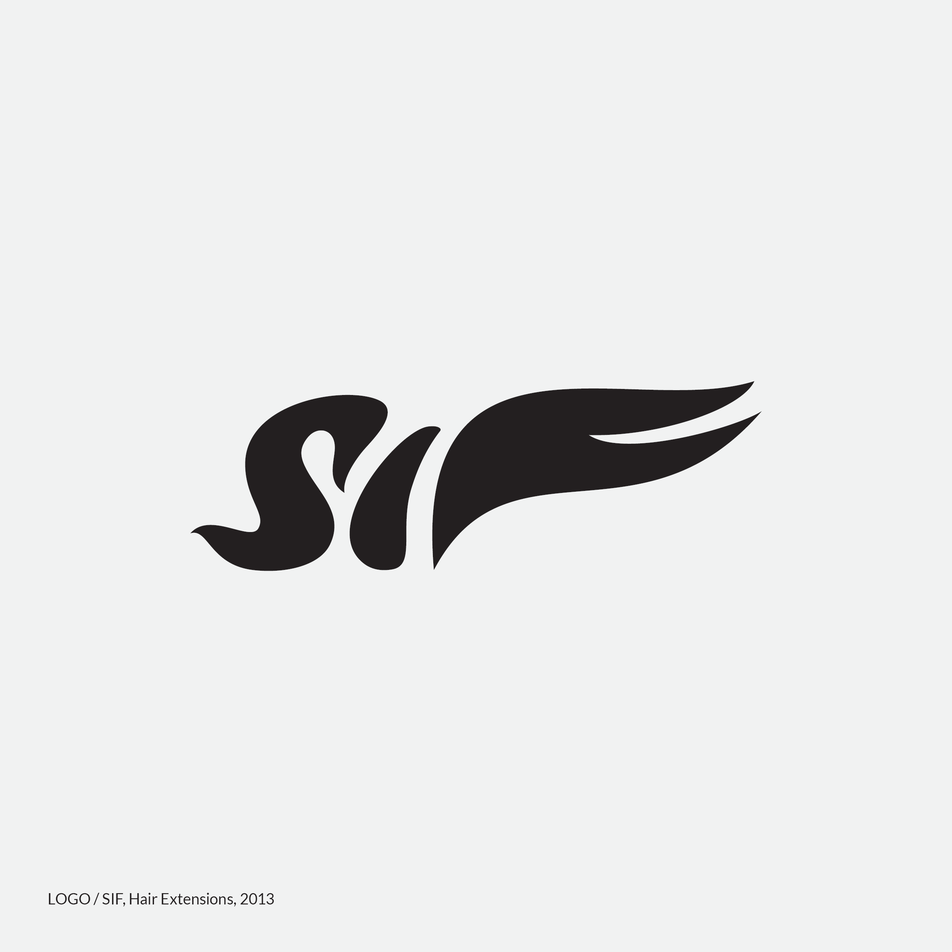 SIF, hair salon logo, custom logo creation