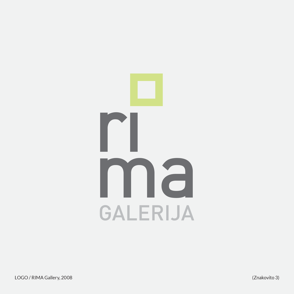 rima gallery logo, custom made design, milena
