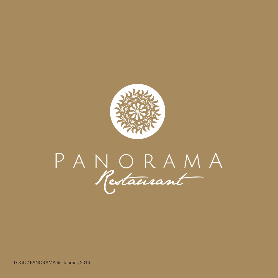restaurant logo, panorama, custom logo design, milena